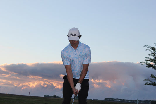 Blue Floral Polo