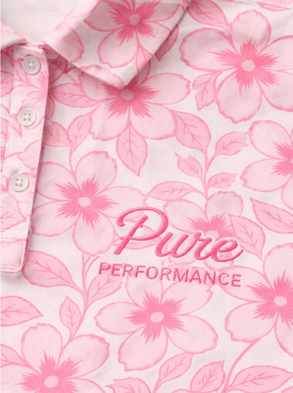 Pink Floral Polo