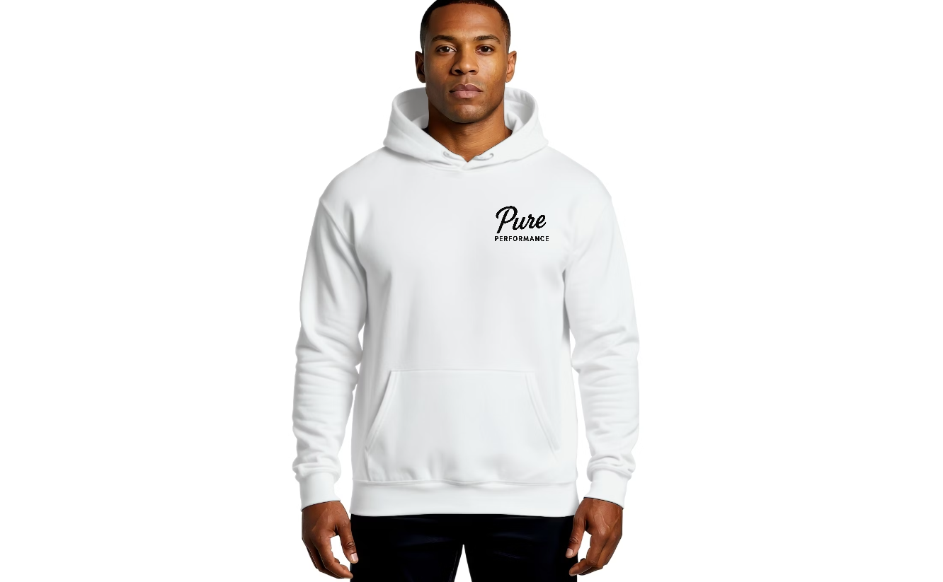 Pure Performance White 50/50 sweatshirt